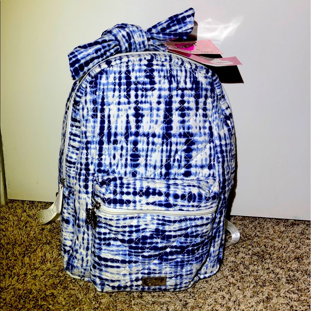 Betsy Johnson BlueWhite Dye 2 for 1 Backpack $88